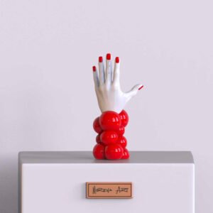 Mano dei Pensieri Scultura – Rossa e Bianca | Arte Contemporanea