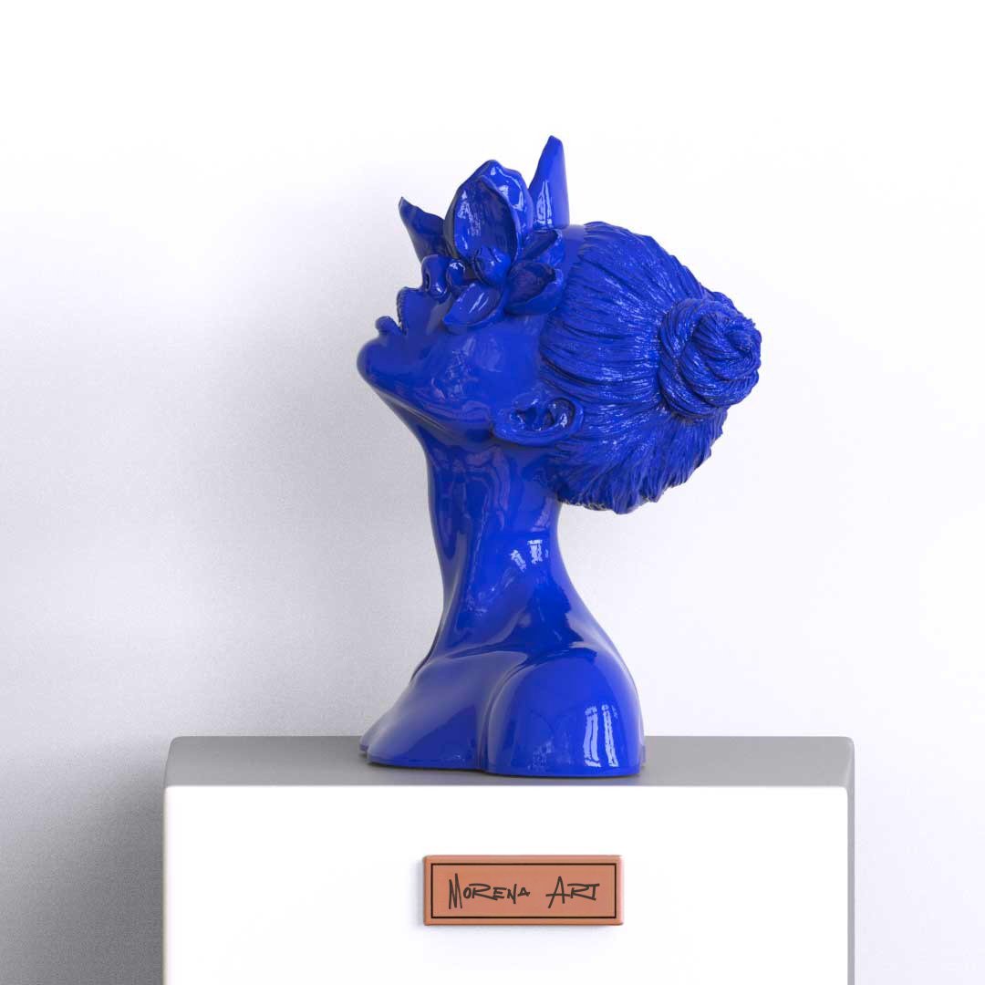 Scultura "Figlia del Fauno" in blu - immagine 4