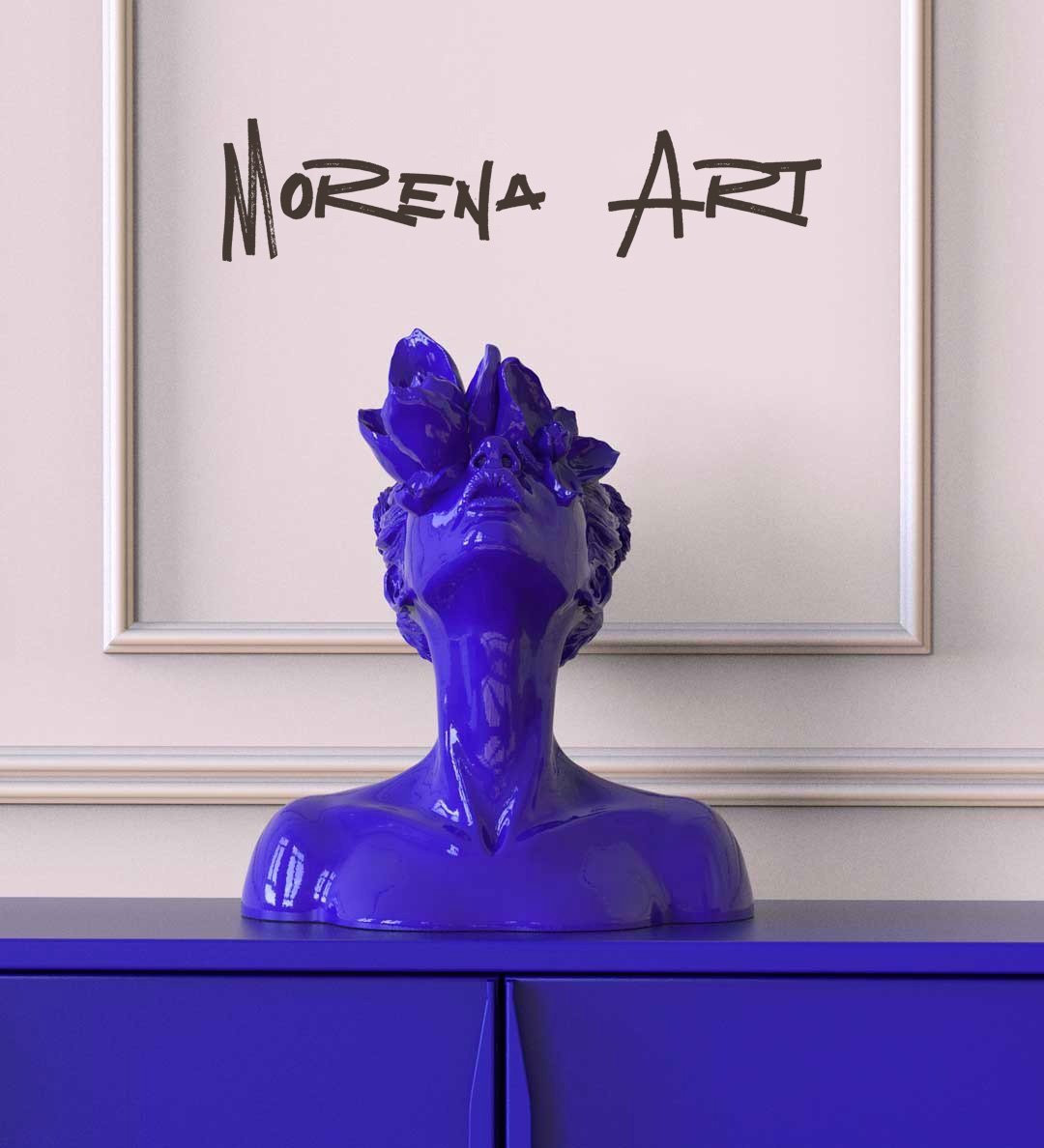 Scultura "Figlia del Fauno" in blu - immagine 6