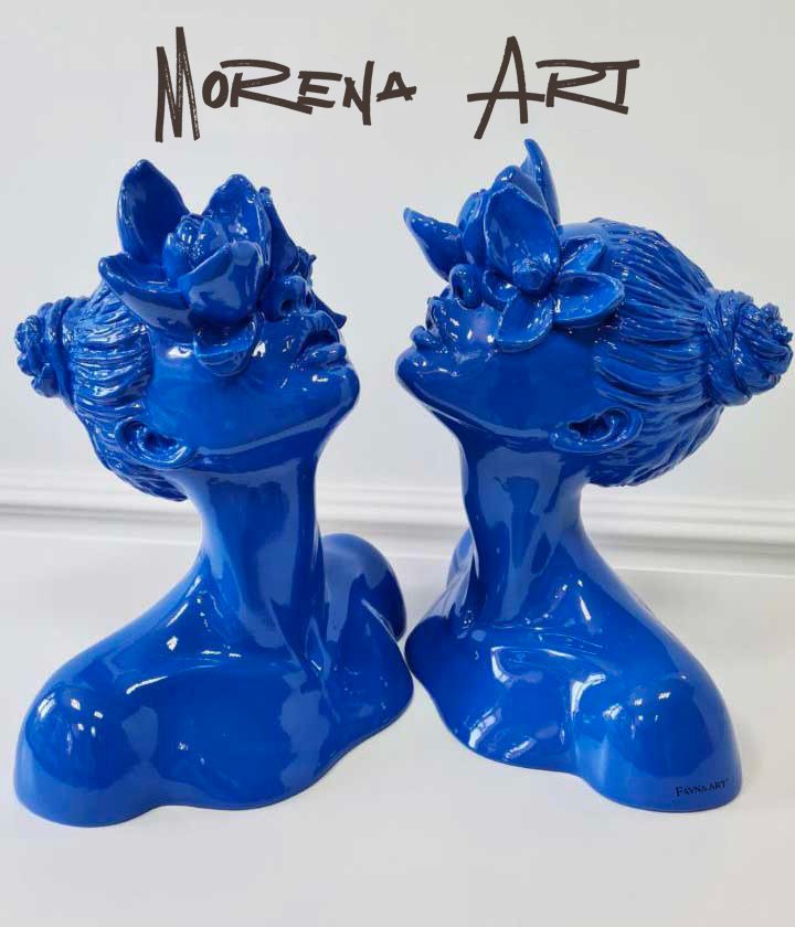 Scultura "Figlia del Fauno" in blu - immagine 7