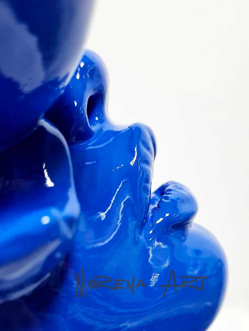 Scultura "Figlia del Fauno" in blu - immagine 8