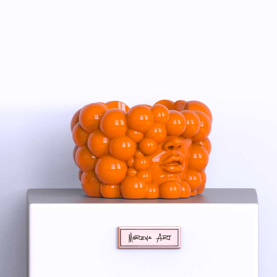 Vaso "Pensieri" arancione - immagine 2