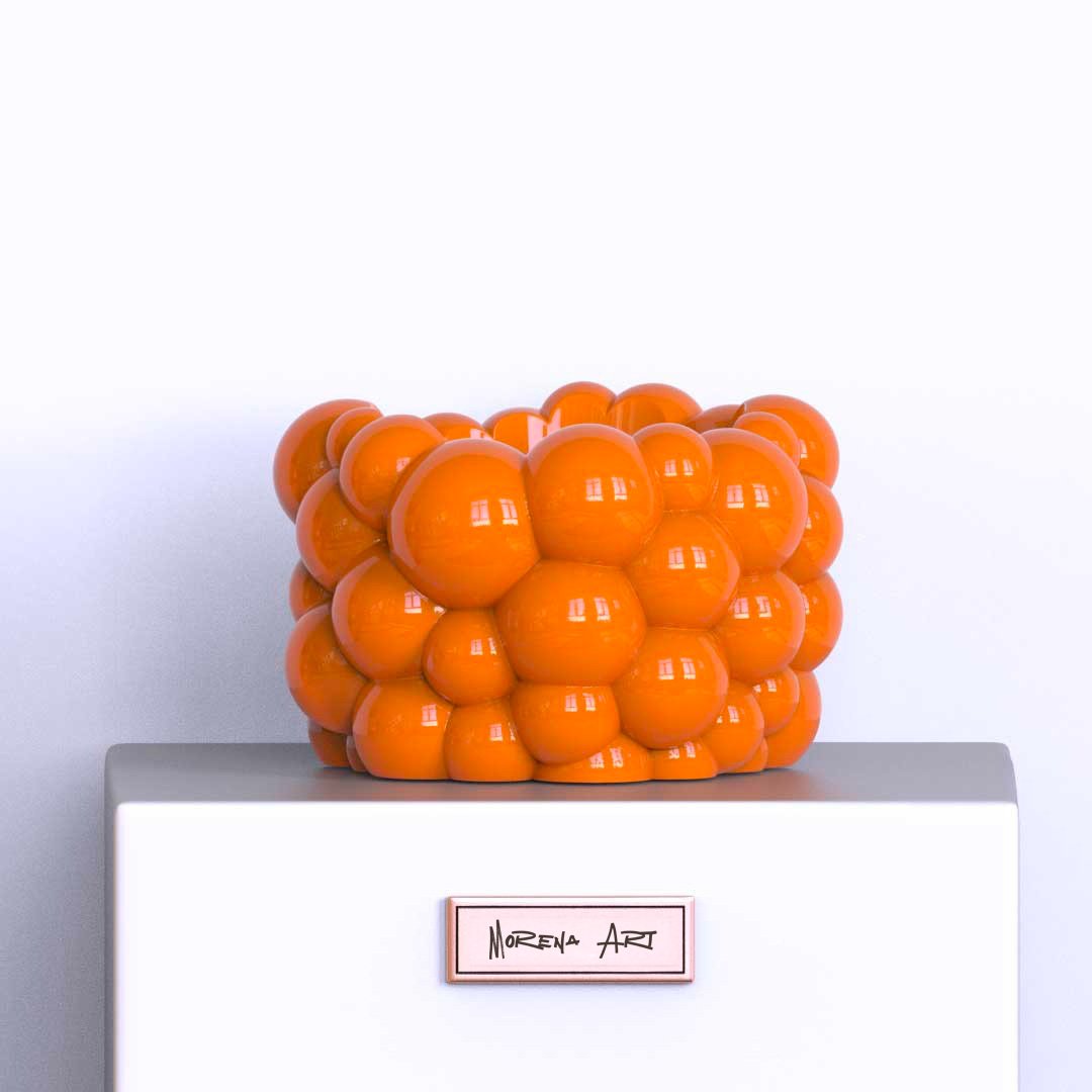 Vaso "Pensieri" arancione - immagine 4