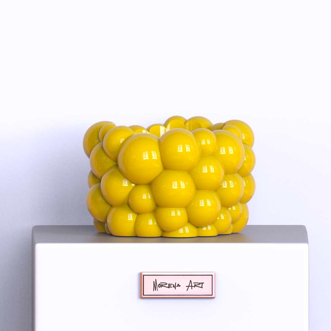 Vaso "Pensieri" giallo - immagine 2