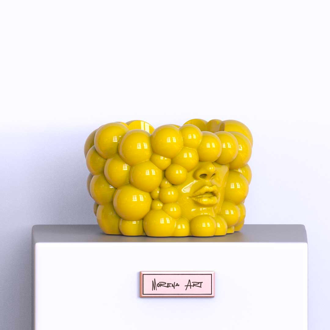 Vaso "Pensieri" giallo - immagine 3