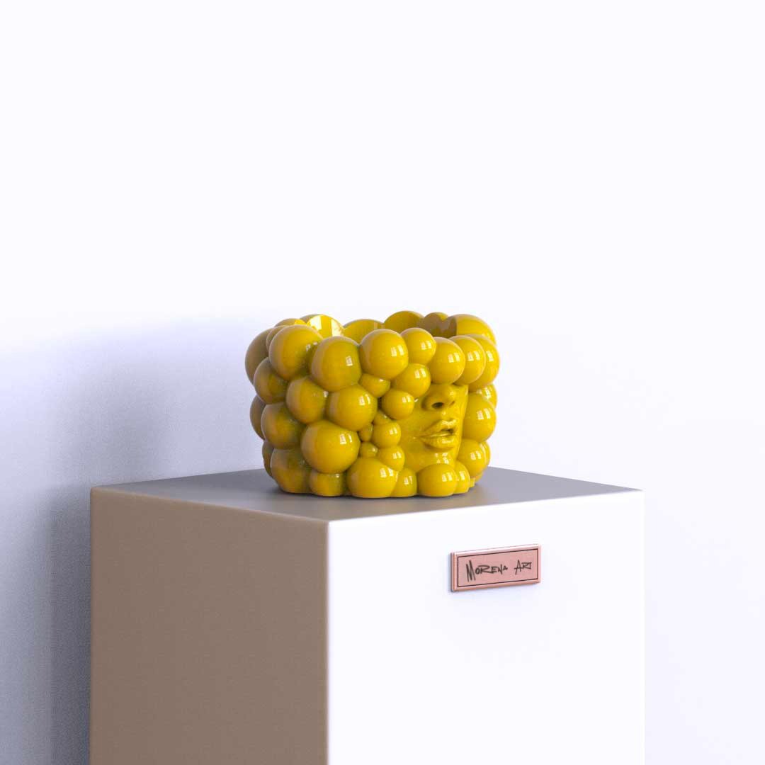 Vaso "Pensieri" giallo - immagine 4