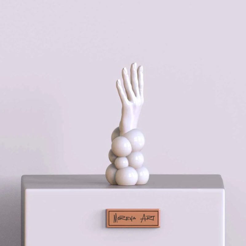 Mano dei Pensieri – Scultura Bianca-1